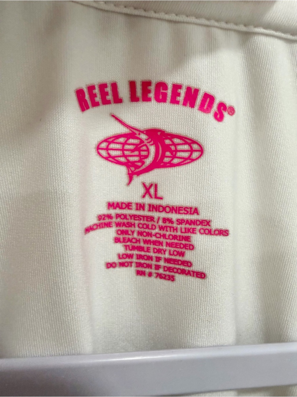 Reel Legends White Long Sleeve Beach Cover Up Size XL - Picture 6 of 12